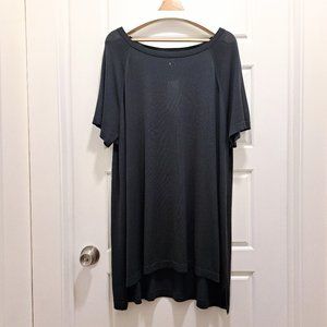 Eileen Fisher Bateau Neck Tunic Stretch Graphite Size 2X